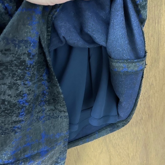 Betsey Johnson size 6 blue and gray plaid midi dress - Picture 10 of 10